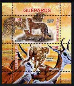 CHAD TCHAD SHEET WILDLIFE GUEPARDO WILDCATS