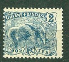 Fr. Guiana # 52  2c Great Anteater  (1) Unused