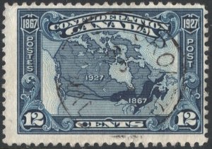 Canada SC#145 12¢ Map of Canada (1927) Used