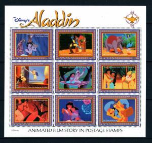 X0 Disney 689  Guyana SC# 2760 Aladdin Mini-Sheet