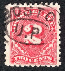 US 1916 2¢ Postal Due Rose Colored Stamp #J60 MH CV $75