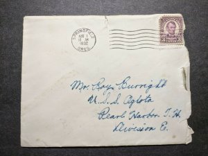 USS AGLOTA (or OGLALA ARG-1) Naval Cover 1932 PEARL HARBOR, HAWAII