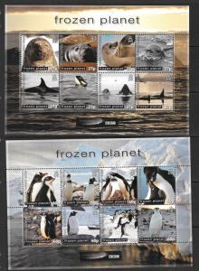 BRITISH ANTARCTIC TERR. SG551/66 2011 BBC FROZEN PLANET  MNH