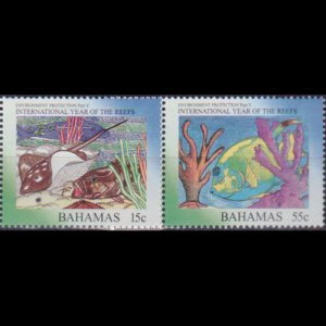 BAHAMAS 1997 - Scott# 893-4 Coral Reefs 15-55c NH