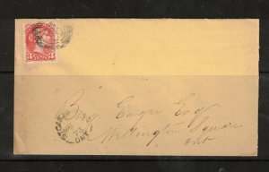 Canada #37iii Very fine Used On 4 Ring 38 Cover To Wellington Square ONT
