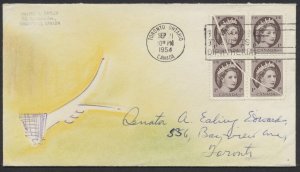 1954 Walter S Bayley (Philatelist) Hand Painted Cover Toronto