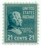 1938 21c Chester A. Arthur Scott 826 Mint F/VF NH