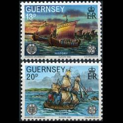 GUERNSEY 1982 - Scott# 241-2 Europa-Fleet Set of 2 NH