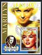 UZBEKISTAN SHEET USED MARILYN MONROE DISNEY