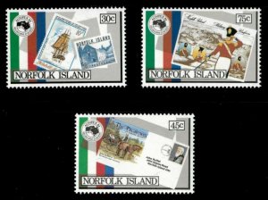 Norfolk Island 1984 - AUSIPEX 1984 - Set of 3v - Scott 344-46 - MNH