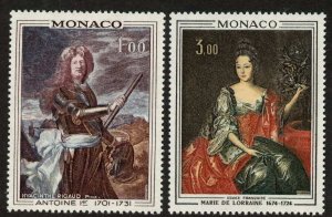 Monaco 813-4 MNH Art, Paintings, Antoine I, Marie de Lorraine
