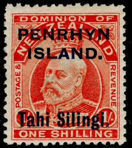 COOK ISLANDS - Penrhyn Island SG23, 1s Vermilion, LH MINT. Cat £50.