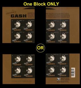 US 4789a Music Icons Johnny Cash imperf NDC corner block (4 stamps) MNH 2013