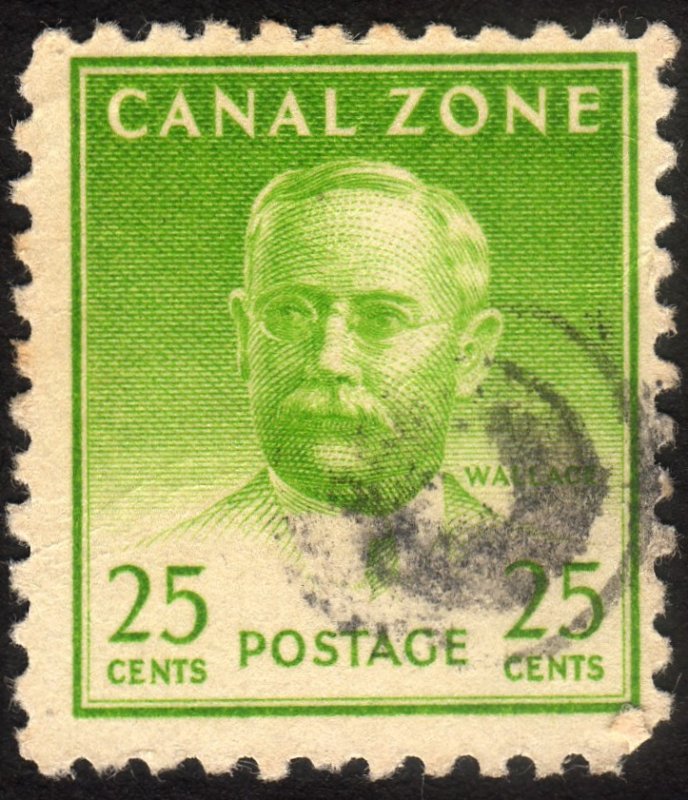 1948, Canal Zone 25c, Used, Sc 140