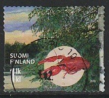 2010 Finland - Sc 1362a - used VF - 1 single - Forest & Crayfish