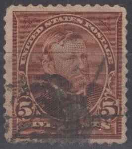 ZAYIX - 1895 US 270 Used F-VF - 5c chocolate President Grant 113022-S34