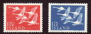 Iceland 298-99 - Mint-LH - Whooper Swans (cv $11.20)