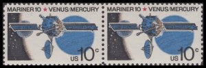 US 1557 Mariner 10 Venus Mercury 10c horz pair (2 stamps) MNH 1975