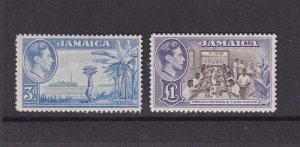 Jamaica 1949 KGVI Sc 140,141 set MNH