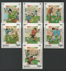 Thematic Stamps Sports - KAMPUCHEA 1989 FOOTBALL 7v 952/8 mint