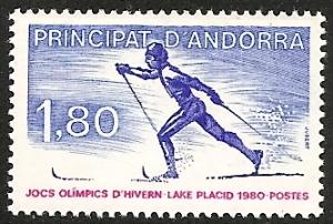Andorra-French 276 MNH 1980 Winter Olympics, Lake Placid