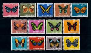 [71519] Surinam Suriname 1972 Insects Butterflies 13 Values MNH