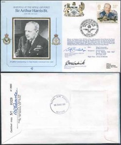 CMD9a RAF COMMANDERS Sir Arthur Harris signed Gp Capt Baldwin and McKendrick (H)