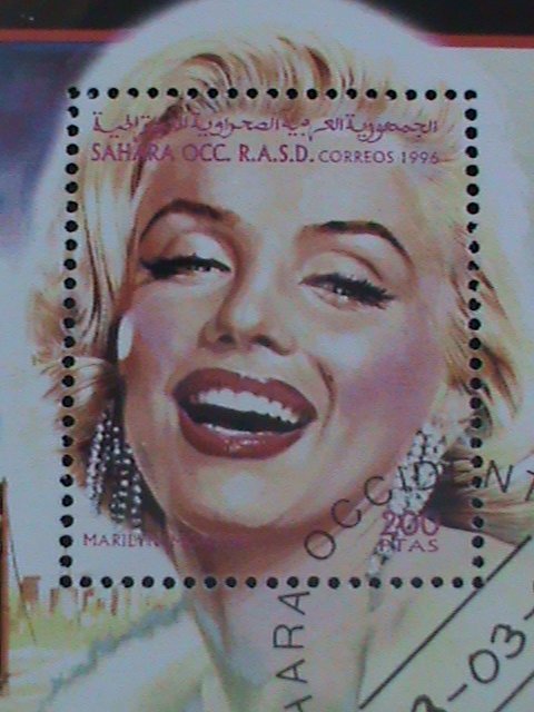 ​SAHARA-STAMP- 1996-MARILYN MONROE MINT NOT HING S/S SHEET. LAST ONE