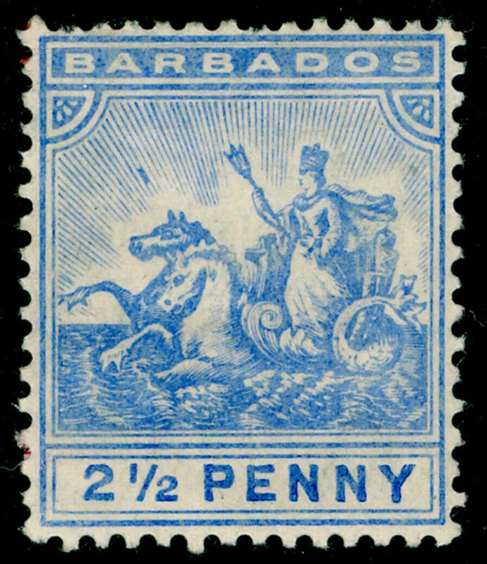 BARBADOS SG139, 2½d Blue, M MINT. Cat £30.