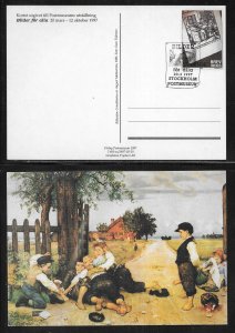 Sweden Postal Stationery Postcard 1997 Postal Museum Cancelled (z3)