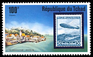 Chad 327, MNH, Zeppelin Retrospective with Stamps