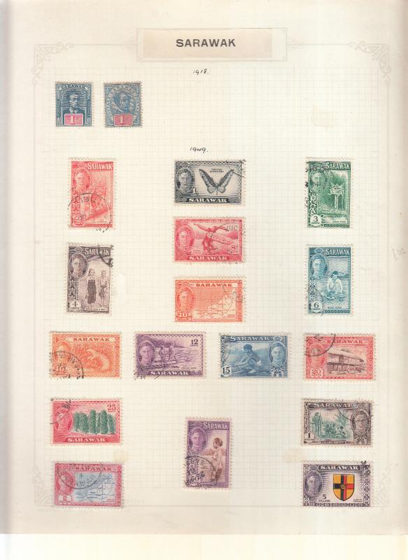 SARAWAK 1950 SET VALUES TO $5 USED