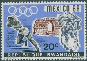 Rwanda 1968 SG250 20c Olympic Games MLH