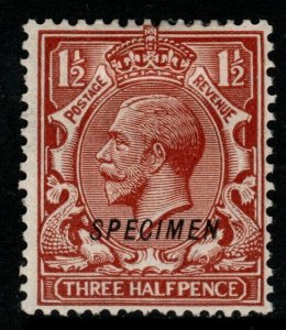 GB SGN35t 1924 1½d RED-BROWN SPECIMEN TYPE 23 MTD MINT