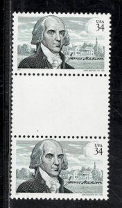 UNITED STATES SC# 3545 HORZ. GUTTER PAIR VF/NH