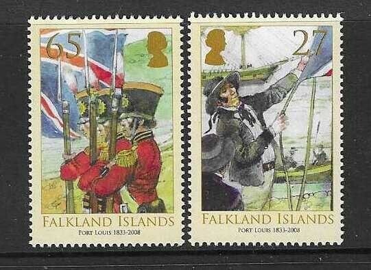 FALKLAND ISLANDS SG1109/10 2008 ANNIVESSARY OF PORT LOUIS MNH