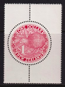 New Zealand 1991 Kiwi $1 Red Mint MNH SC 1027