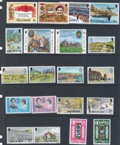 ISLE OF MAN 105 STAMPS  MINT GROUP 6 CENTS EACH