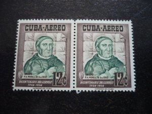 Stamps - Cuba - Scott# C129 - Mint Hinged Single Stamp in Pairs