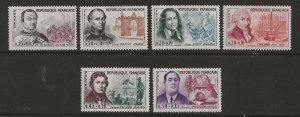 France B350-55  11961  set 6  fvf  mint hinged