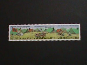 ​MALDIVES-1995-SC#2081-18TH ANNIV:-WORLD SCOUT JAMBOREE-NETHERLANDS MNH SET