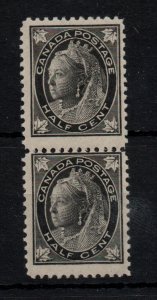 Canada 1897 1/2c grey black MNH Joined Pair SG141 WS38674