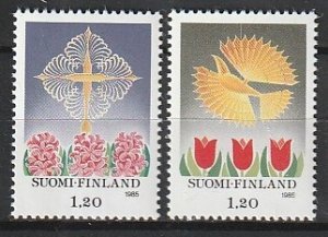 1985 Finland - Sc 730-1 - MNH VF - 2 single - Christmas