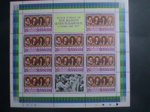 ​ST. VINCENT-1977 SC#489- SILVER JUBILEE OF QUEEN ELIZABETH II- MNH SHEET-VF