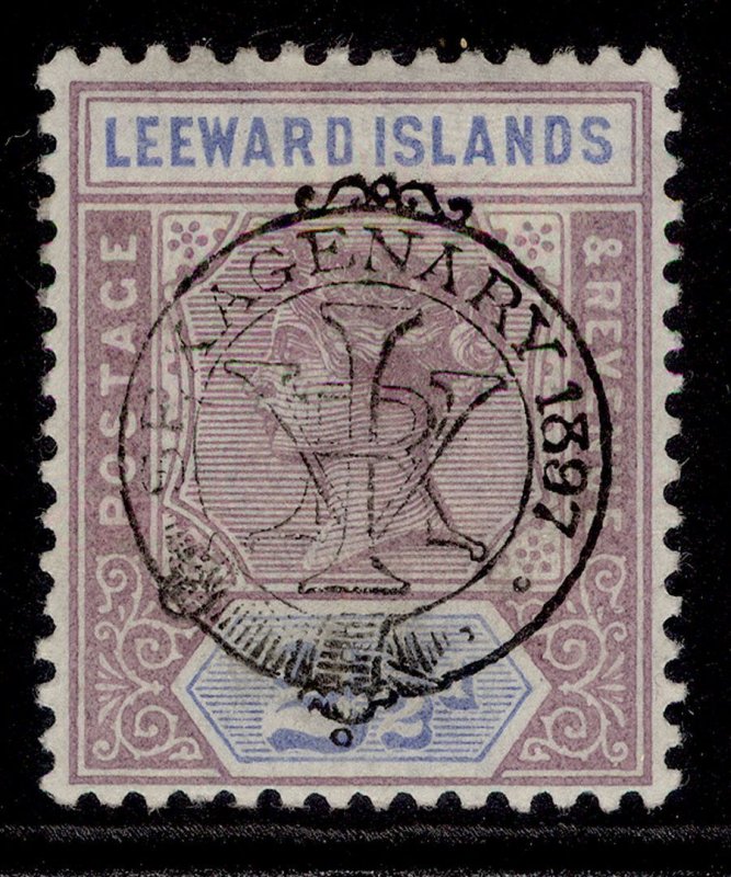 LEEWARD ISLANDS QV SG11, 2½d dull mauve & blue, M MINT. Cat £10.