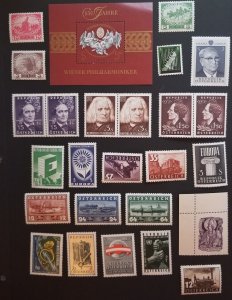 AUSTRIA Mint Stamp Lot MNH OG Unused T3129