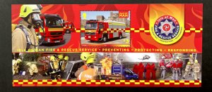 Isle of Man: 2013,  Fire & Rescue Service  Miniature Sheet, MNH.