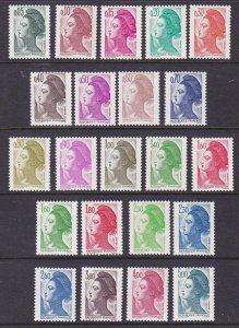 France 1783-1804A MNH OG 1982 Liberty - After Delacroix Full 22 Stamp Set