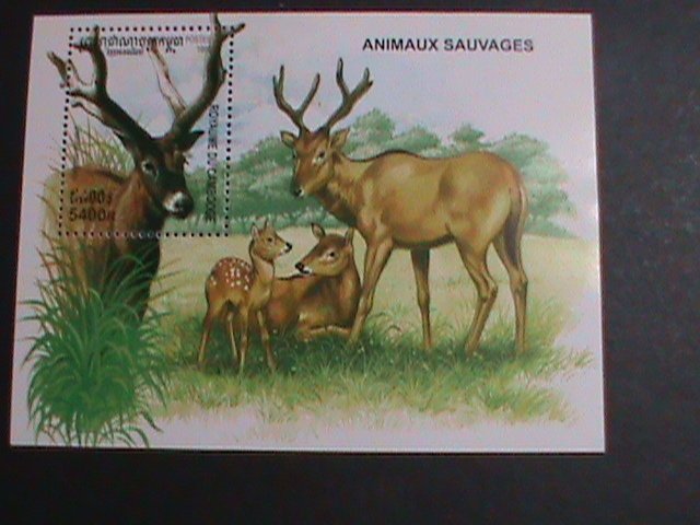 CAMBODIA -1999 SC#1916-LOVELY  DEER -MNH -S/S VERY FINE WE SHIP TO WORLD WIDE