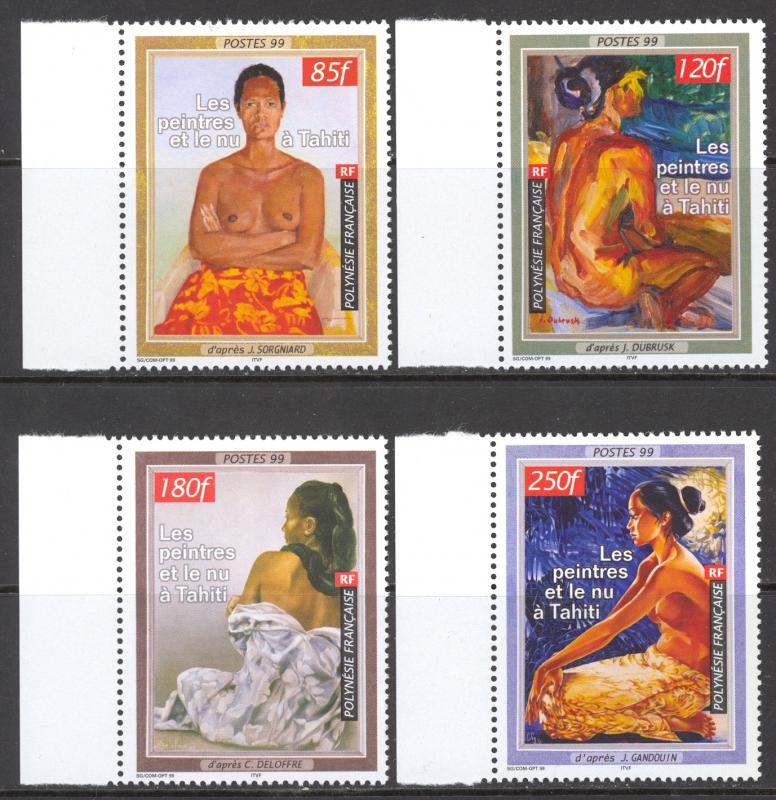 French Polynesia Sc# 764-767 MNH 1999 85fr-250fr multi Nudes